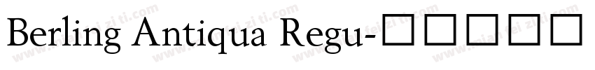 Berling Antiqua Regu字体转换